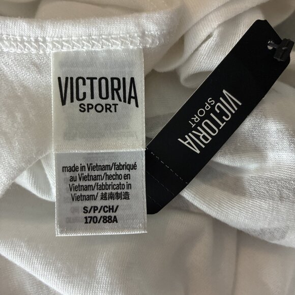 Victoria Sport Womens Size S T Shirt White Short Sleeve Graphic Logo Activewear - Picture 4 of 5
